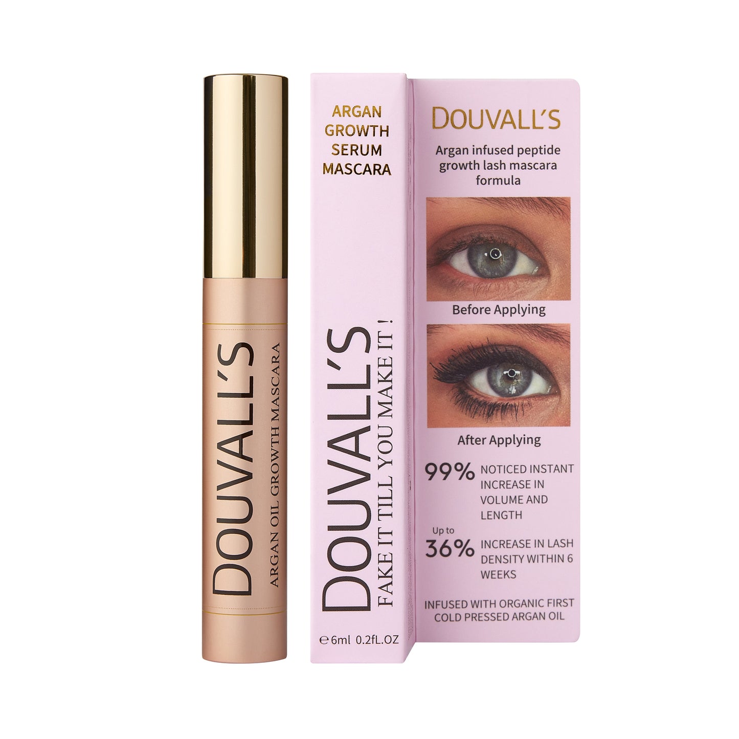 Mascara Argan Growth Serum 6 ml | Ottieni ciglia più lunghe, folte e voluminose