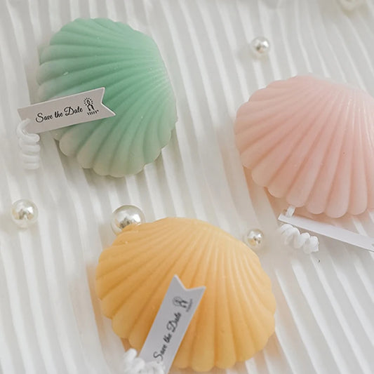 1Pc Mini Shell Shaped Scented Candle Natural Soy Wax Aromatherapy Prop Festive Holiday Home Decor Long-Lasting Fragrance Gift