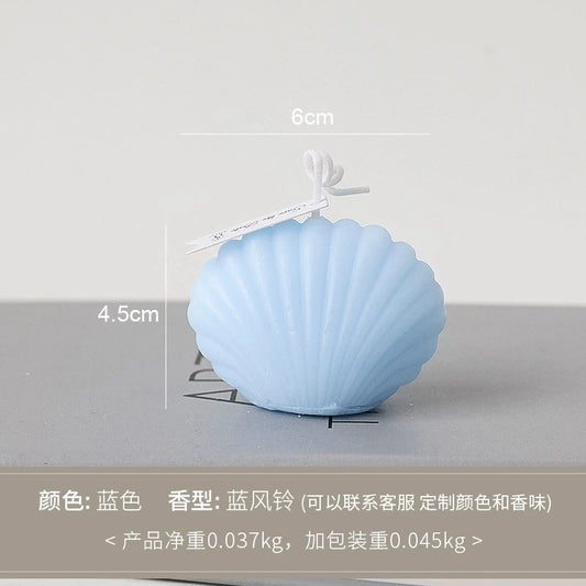 1Pc Mini Shell Shaped Scented Candle Natural Soy Wax Aromatherapy Prop Festive Holiday Home Decor Long-Lasting Fragrance Gift