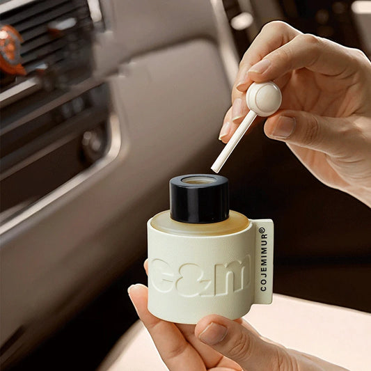 1PC Sandalwood Car Air Freshener Natural Reed Diffuser Essential Oil Premium Office & Home Decor Car Fragrance Ornament